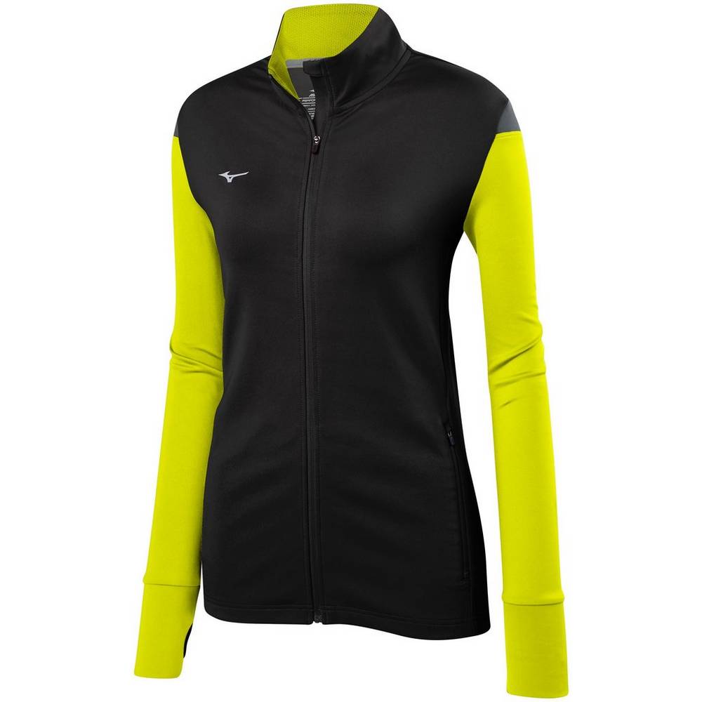 Chaqueta Mizuno Horizon Full Zip Mujer Negras/Limón España ZPEV-23817